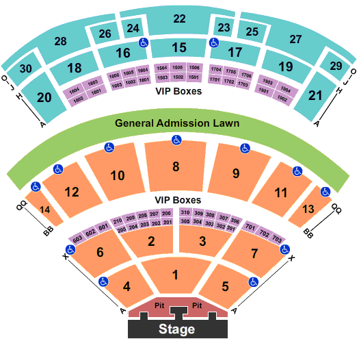 Saratoga Performing Arts Center The Lumineers Seating Chart