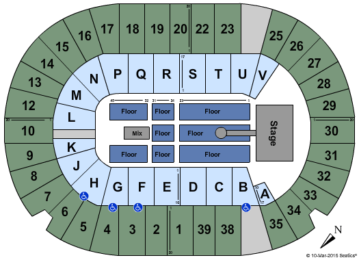 SaskTel Centre Shania Twain Seating Chart