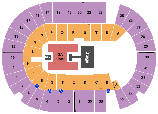 SaskTel Centre Arkells Seating Chart