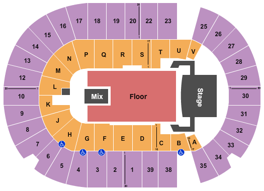 SaskTel Centre Celine Dion Seating Chart