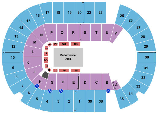 SaskTel Centre Cirque - Crystal Seating Chart