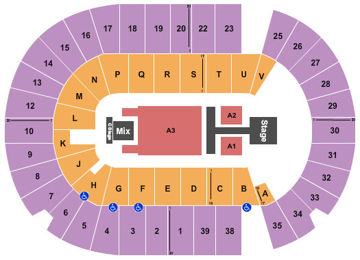 SaskTel Centre Dude Perfect Seating Chart