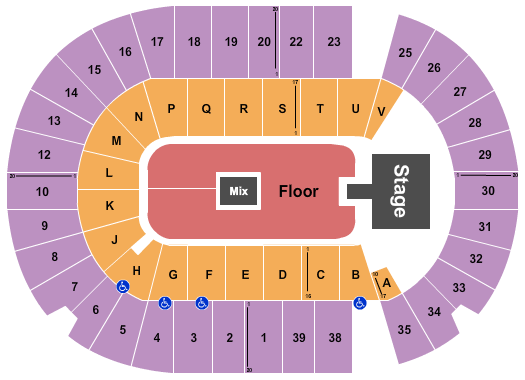 SaskTel Centre (formerly Credit Union Centre) Seating Chart