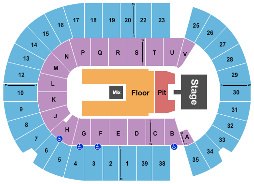 SaskTel Centre (formerly Credit Union Centre) Seating Chart