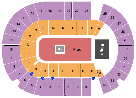 SaskTel Centre (formerly Credit Union Centre) Seating Chart
