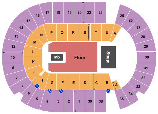 SaskTel Centre Endstage Reserved Seating Chart