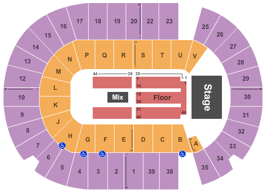 SaskTel Centre (formerly Credit Union Centre) Seating Chart