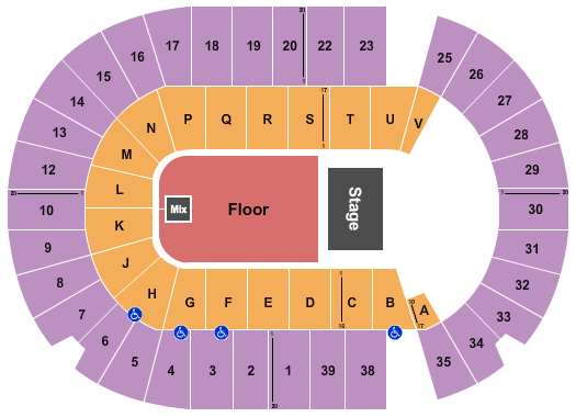 SaskTel Centre GA Floor Seating Chart