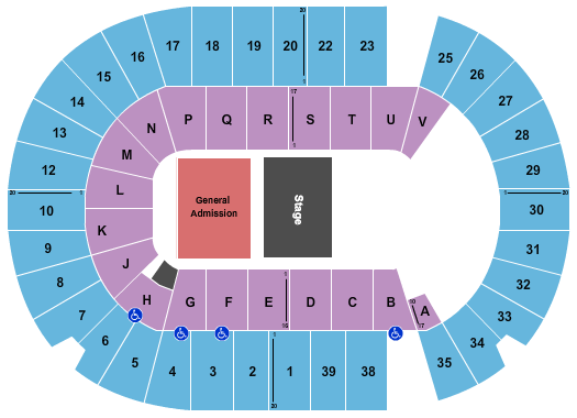 SaskTel Centre Half House GA Seating Chart