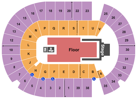 SaskTel Centre Jelly Roll Seating Chart