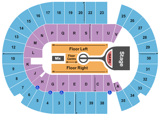 SaskTel Centre Michael Buble Seating Chart