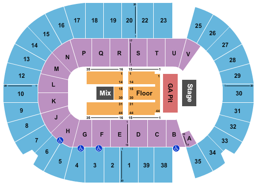 SaskTel Centre Miranda Lambert Seating Chart