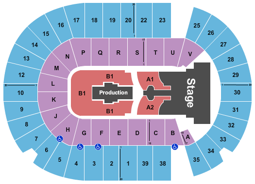 SaskTel Centre 2020 Juno Awards Seating Chart