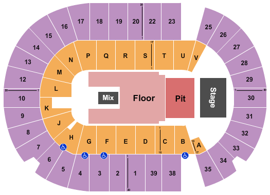 SaskTel Centre The Offspring Seating Chart