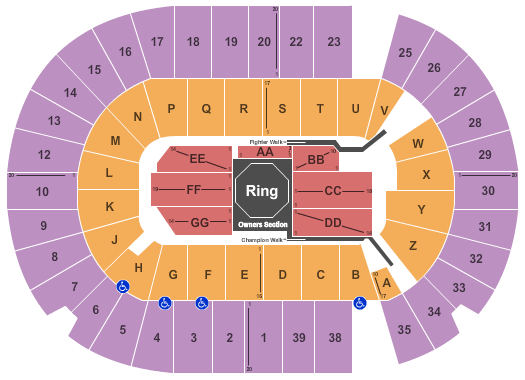 SaskTel Centre UFC Seating Chart