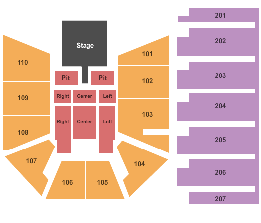 Savage Arena End Stage Seating Chart
