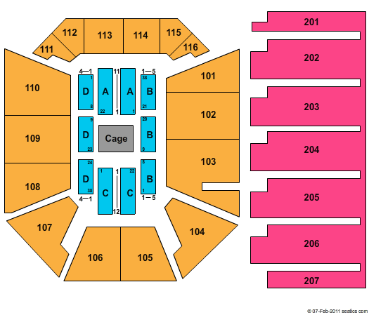 Savage Arena WWE Seating Chart