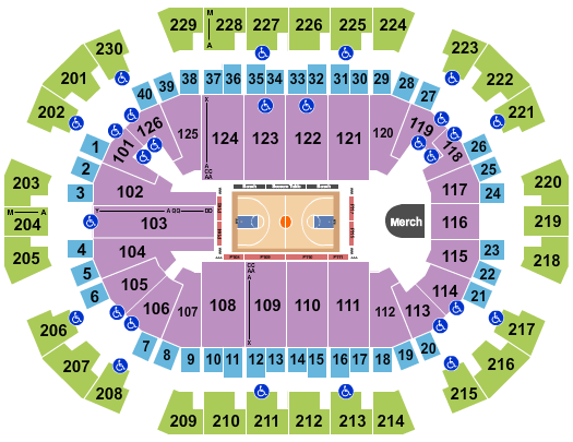 seating chart for Save Mart Center - Basketball - Globetrotters - eventticketscenter.com