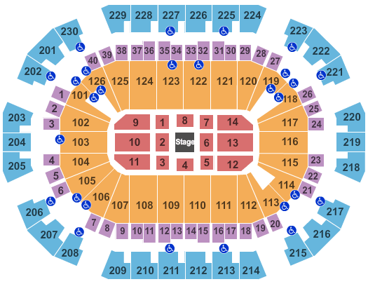 Save Mart Center Center Stage Seating Chart