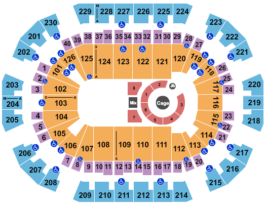 Save Mart Center Combate Americas Seating Chart