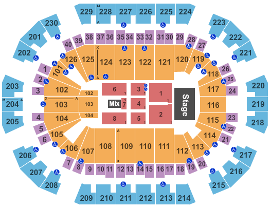 seating chart for Save Mart Center - End Stage - eventticketscenter.com