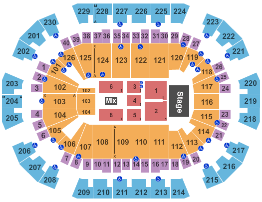 Save Mart Center End Stage 2 Seating Chart