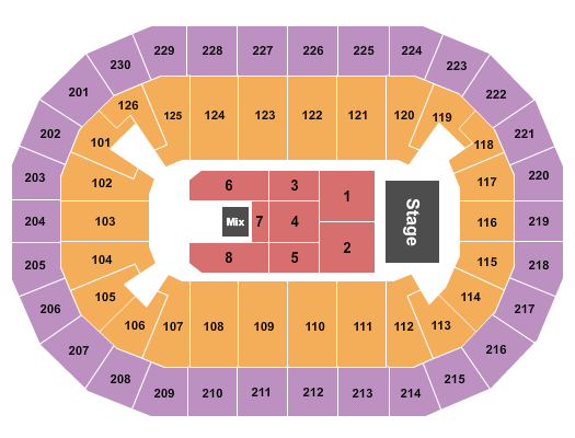 Save Mart Center Endstage-5 Seating Chart