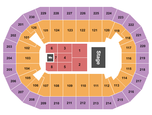 Save Mart Center Endstage 8 Seating Chart