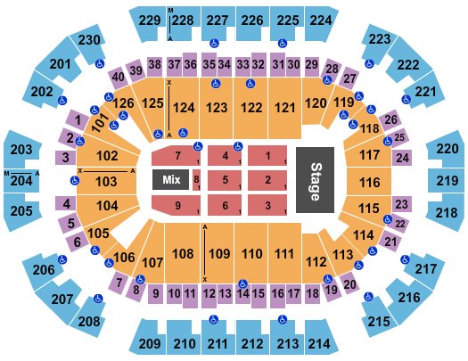 seating chart for Save Mart Center - Fleetwood Mac - eventticketscenter.com