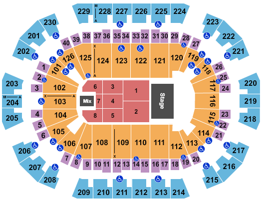 Save Mart Center Halfhouse End Stage Seating Chart