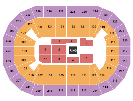 Save Mart Center Wrestling - AEW Seating Chart