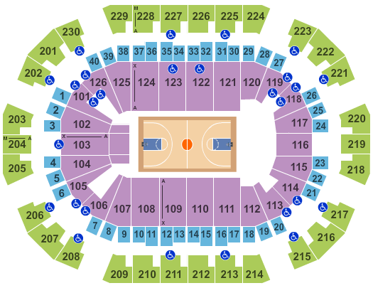 seating chart for Save Mart Center - Basketball - eventticketscenter.com