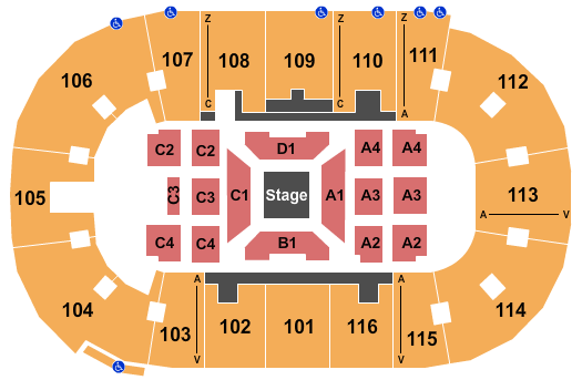 Save On Foods Memorial Centre Center Stage Seating Chart