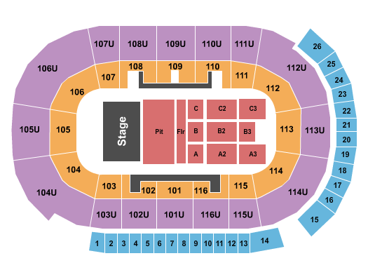 Save On Foods Memorial Centre City and Colour Seating Chart
