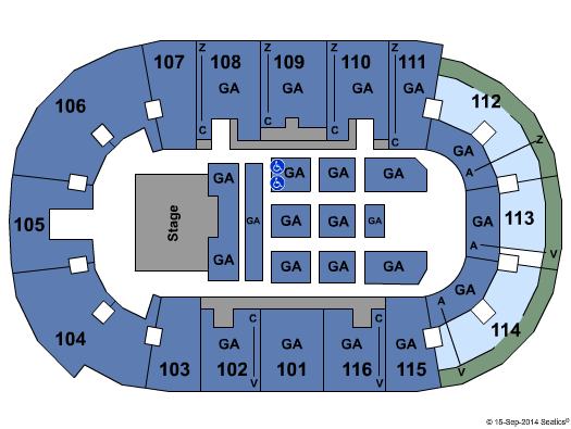 Save On Foods Memorial Centre Endstage GA Seating Chart