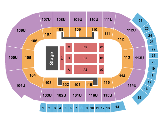 seating chart for Save On Foods Memorial Centre - Endstage 3 - eventticketscenter.com