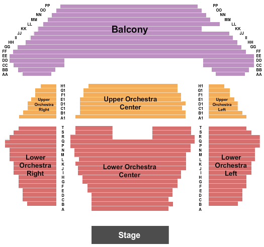 The Schaefer Center for the Performing Arts Seating Chart