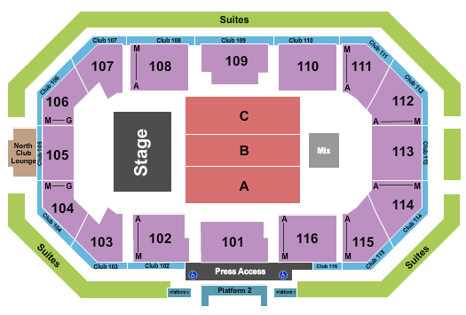 seating chart for Scheels Arena - Cocomelon - eventticketscenter.com