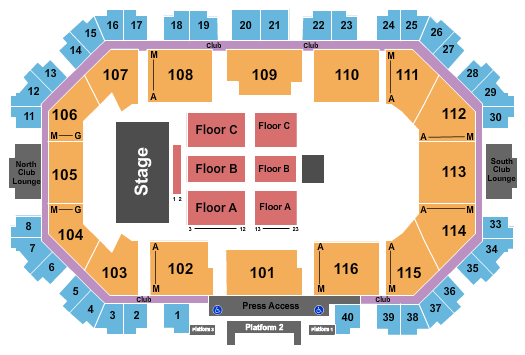 Scheels Arena End Stage Seating Chart