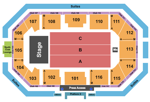 Scheels Arena Endstage 3 Seating Chart