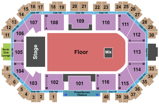 Scheels Arena (formerly Urban Plains Center) Seating Chart