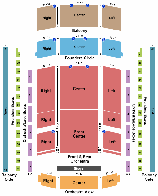 Schermerhorn Symphony Center Seating Map