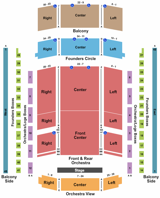 Nashville Seating Chart