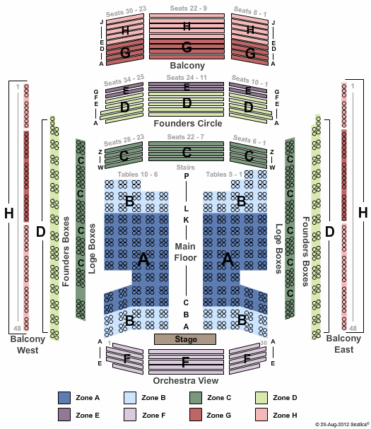 Schermerhorn Symphony Center Flat Floor Zone Seating Chart