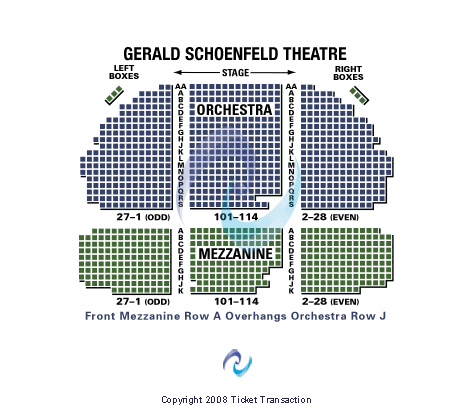 Gerald Schoenfeld Theatre End Stage Seating Chart