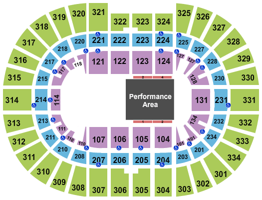 seating chart for Value City Arena at The Schottenstein Center - Jurassic World - eventticketscenter.com