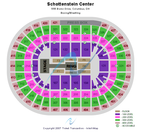 Value City Arena at The Schottenstein Center Boxing Seating Chart