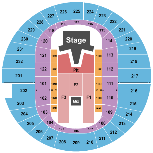 Scope Arena AJR Seating Chart