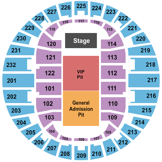 Scope Arena Seating Map