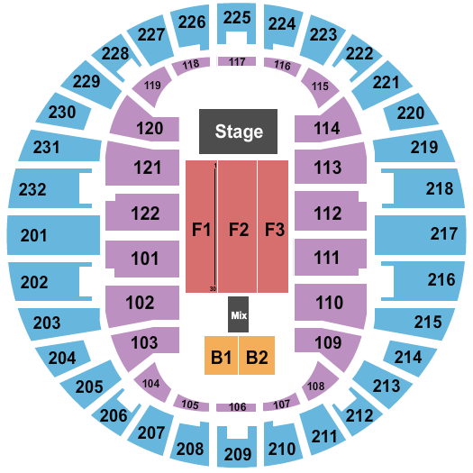 Scope Arena MercyMe Seating Chart